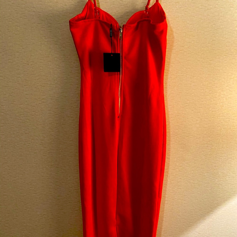 Orange mini dress